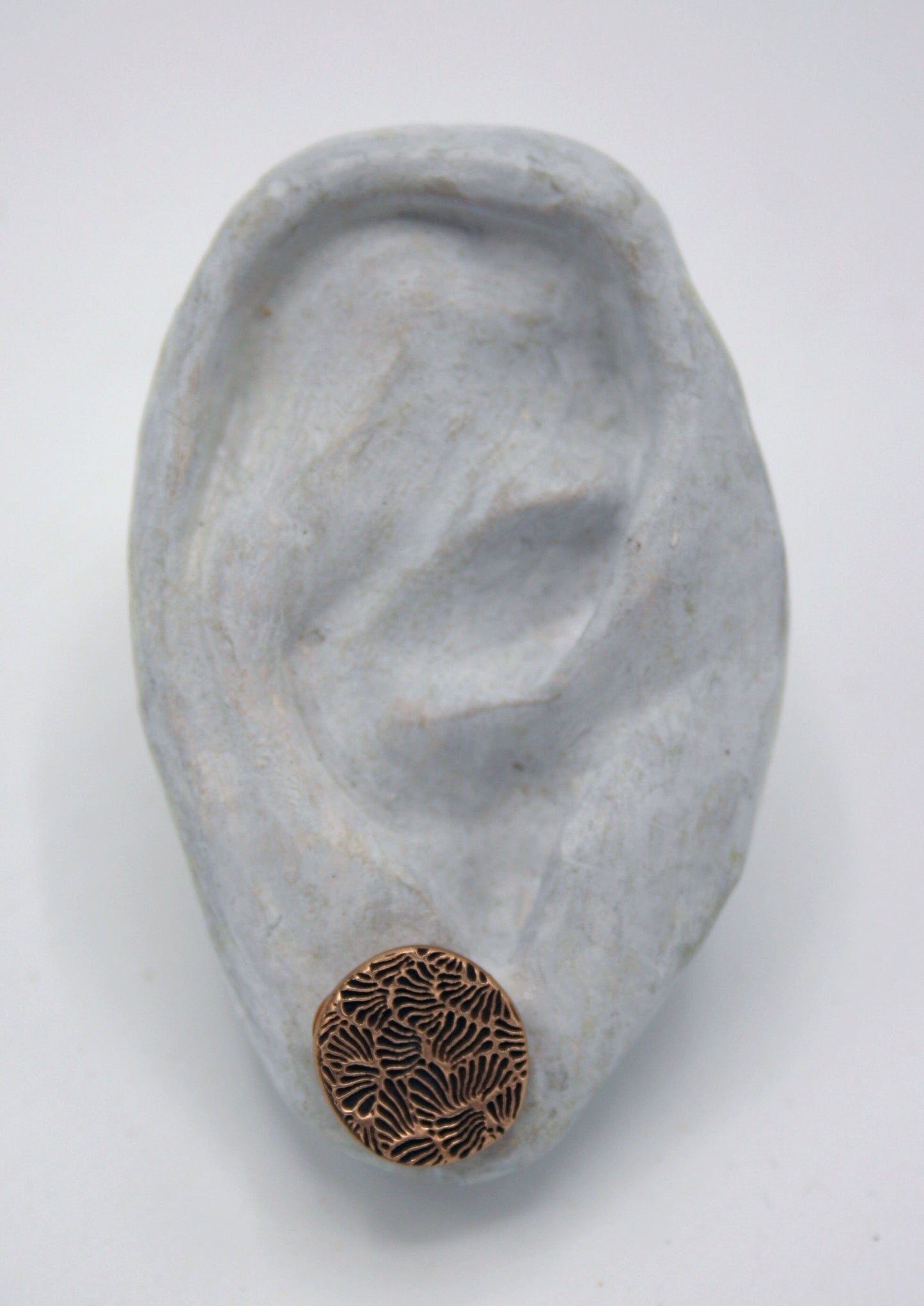 Puces d'oreilles "Papyrus" bronze