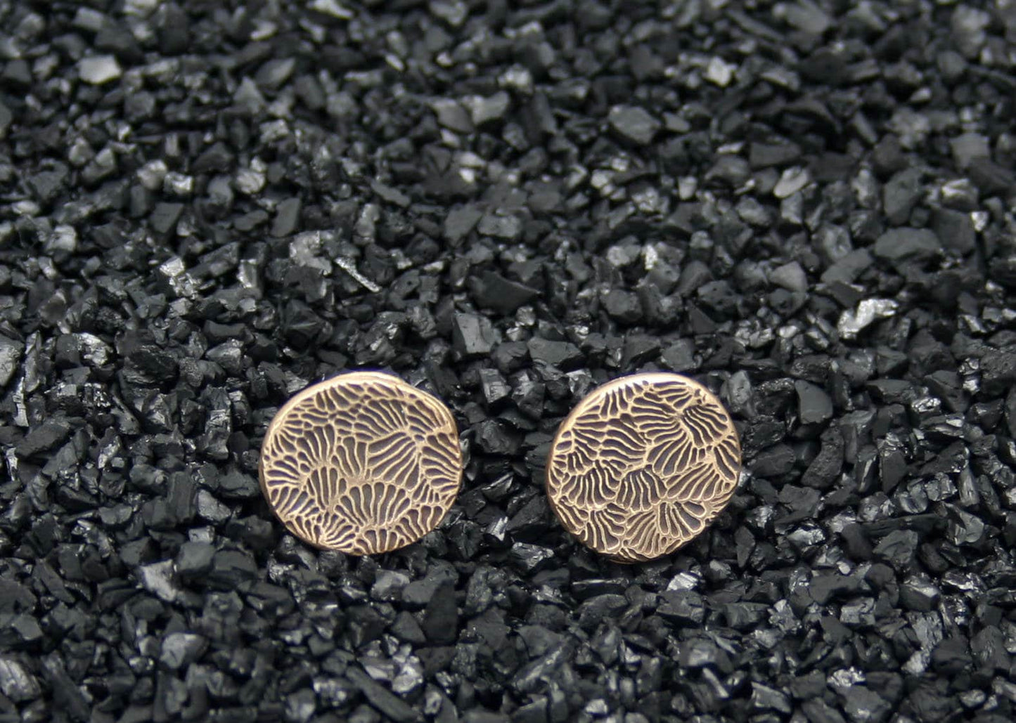 Puces d'oreilles "Papyrus" bronze
